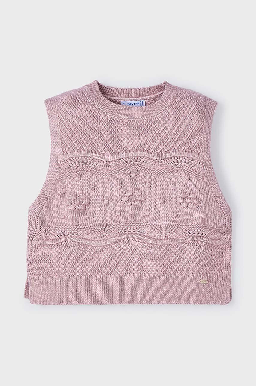 Detská vesta Mayoral ružová farba, tenká, 4364