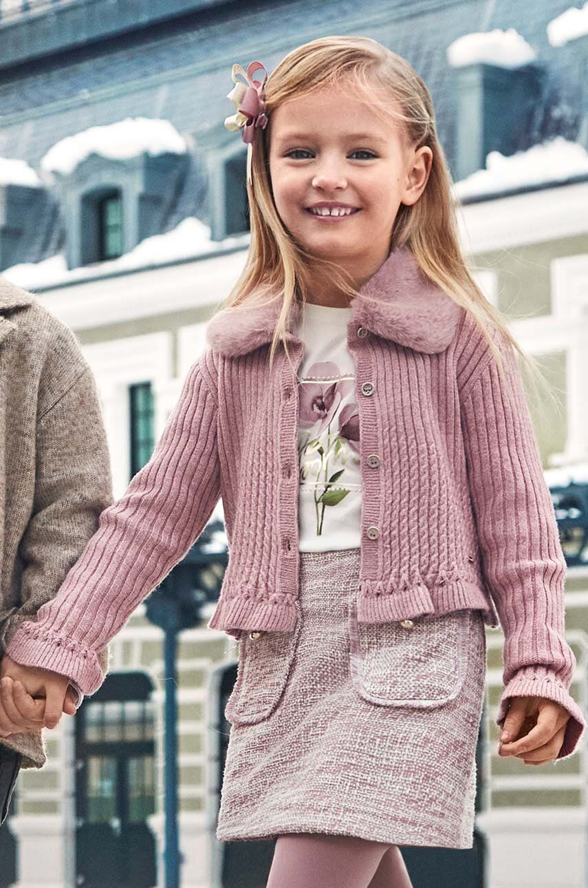 Detský sveter Mayoral ružová farba, 4362