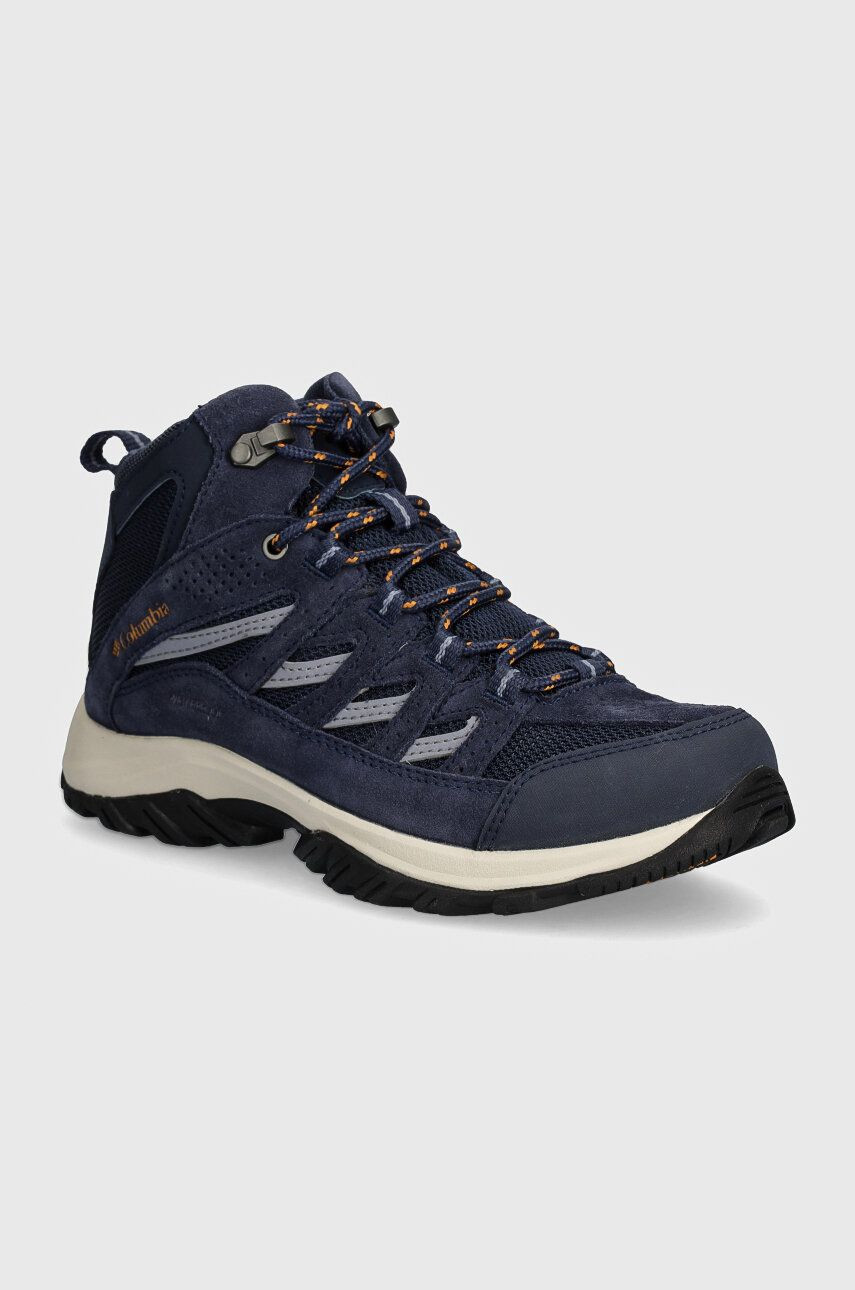 Topánky Columbia Crestwood Mid Waterproof dámske, tmavomodrá farba, 2099861