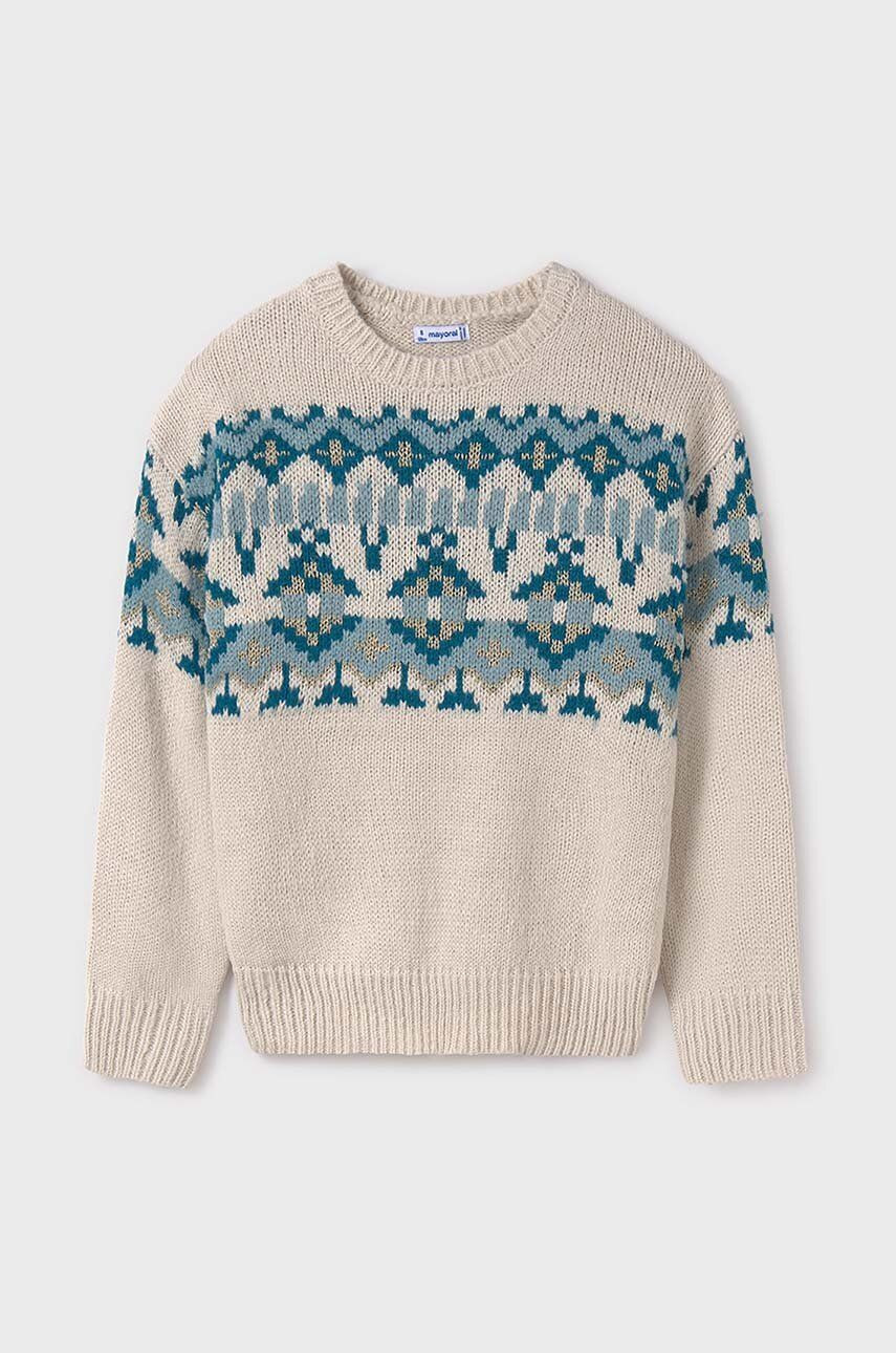 Detský sveter Mayoral béžová farba, 7304