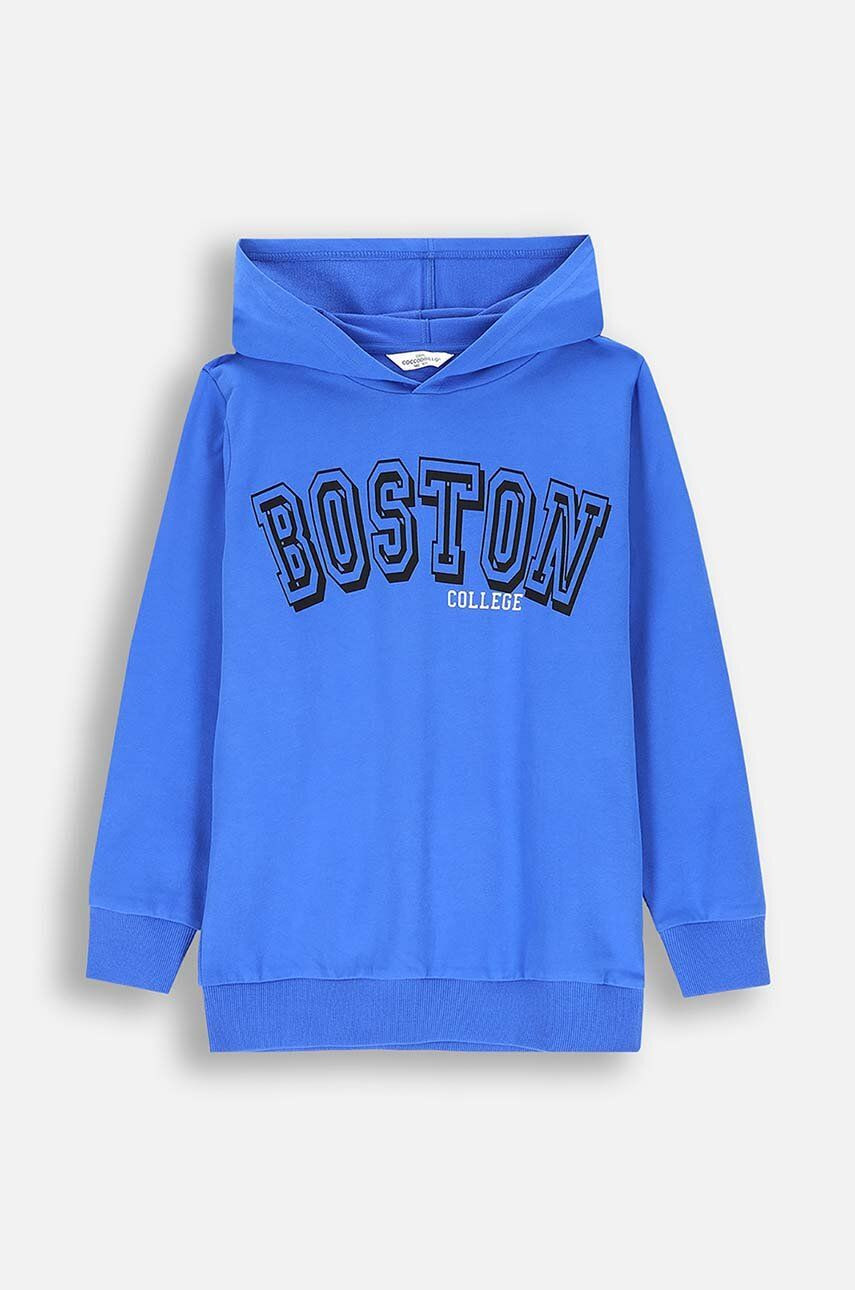 Detská bavlnená mikina Coccodrillo s kapucňou, s potlačou, EVERYDAY BOY