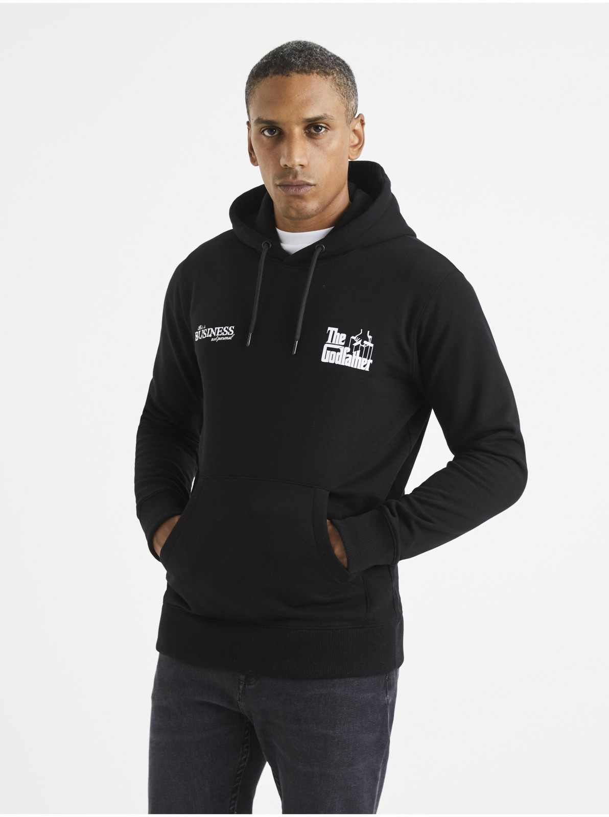 Čierna pánska mikina Celio Lvegodsw