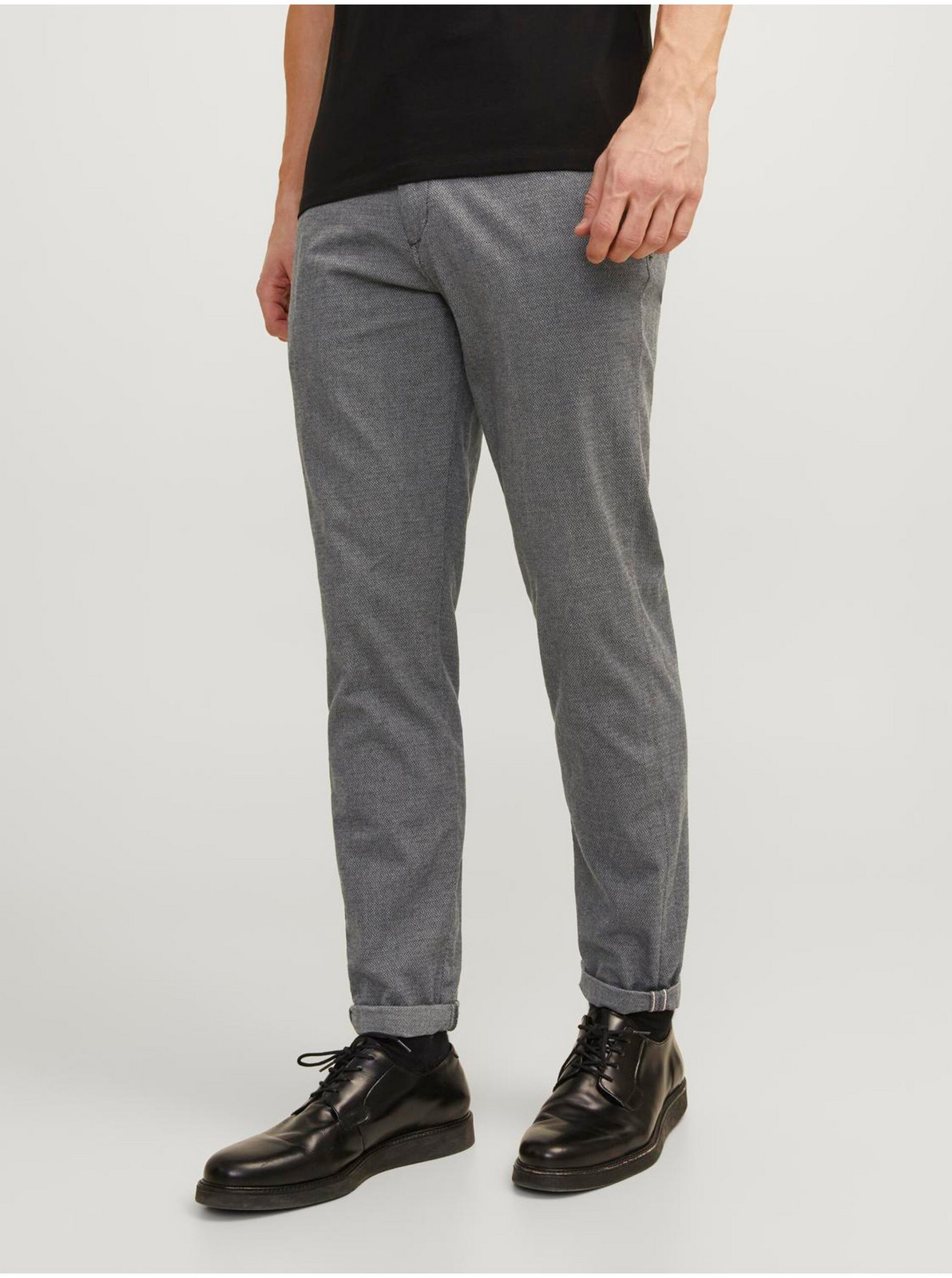 Šedé pánske chino nohavice Jack & Jones Marco