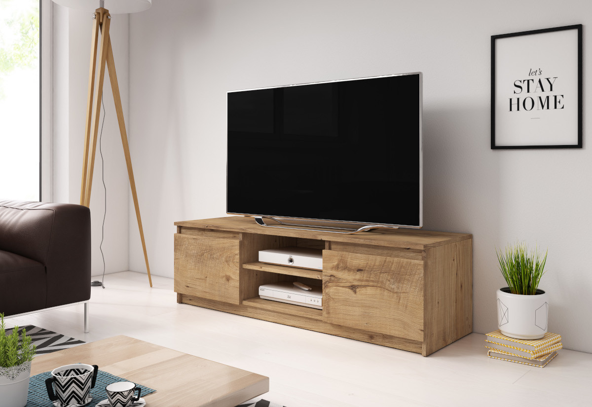 Expedo TV stolík BASTE, 120x35,5x38, gaštan