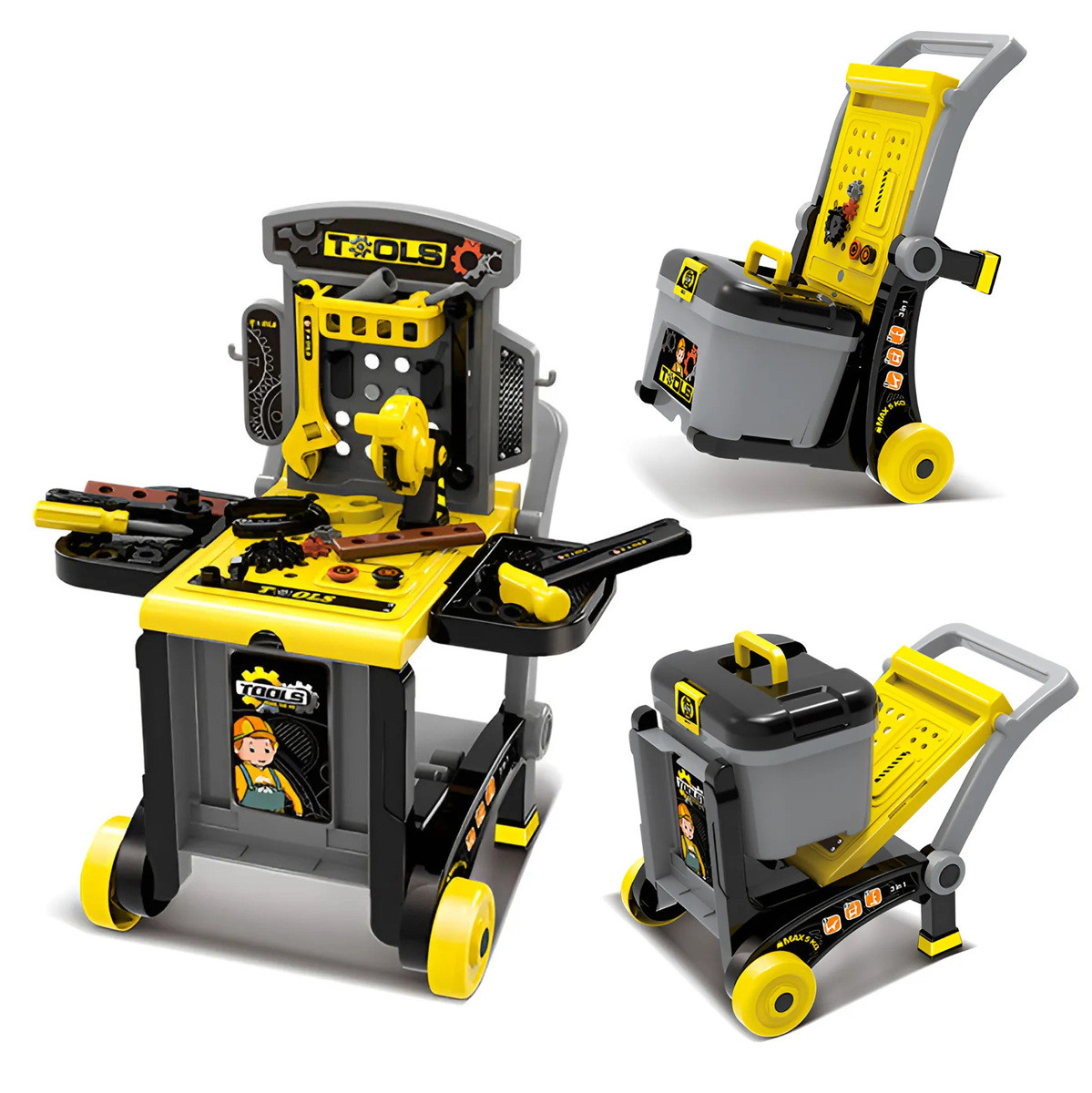 Ourbaby Skladacia detská dielňa 3v1 náradím