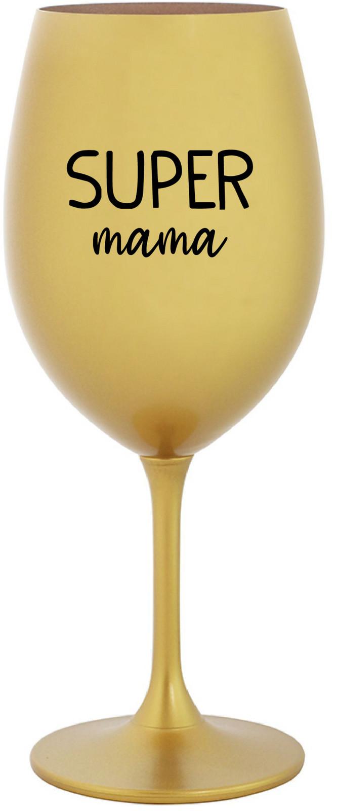 SUPER MÁMA - zlatý pohár na víno 350 ml