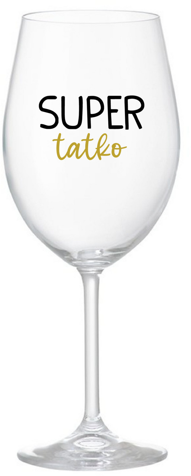 SUPER TÁTA - priehľadný pohár na víno 350 ml