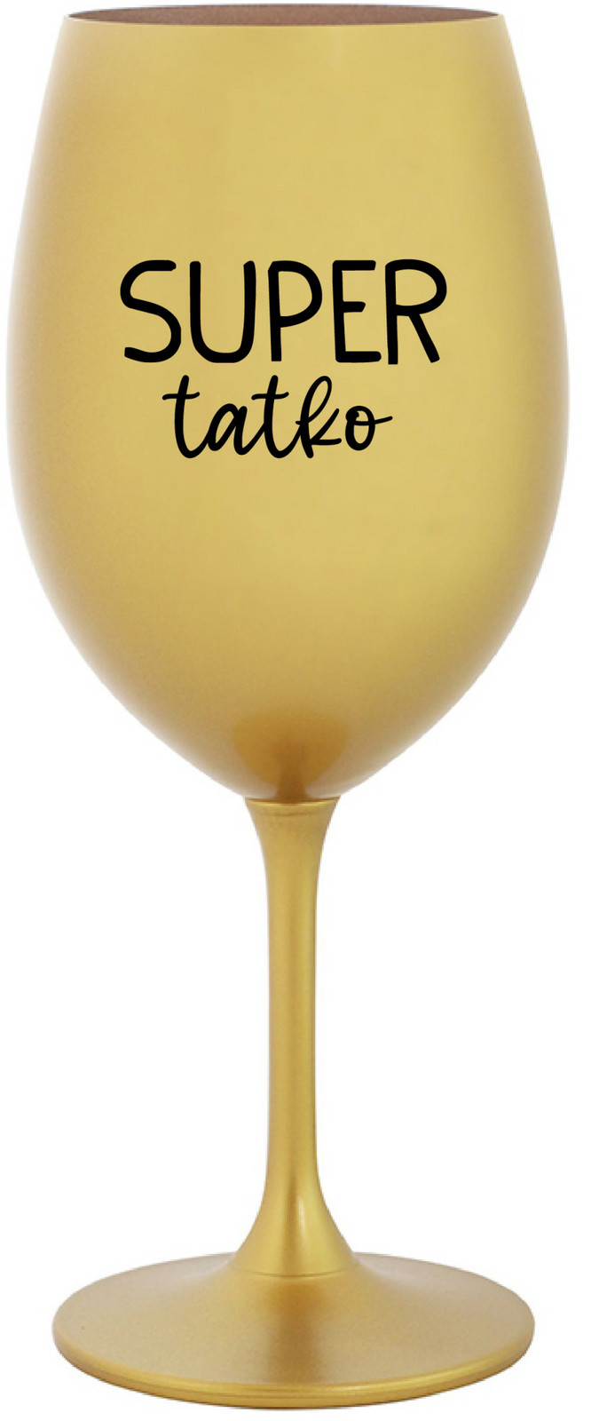 SUPER TÁTA - zlatý pohár na víno 350 ml