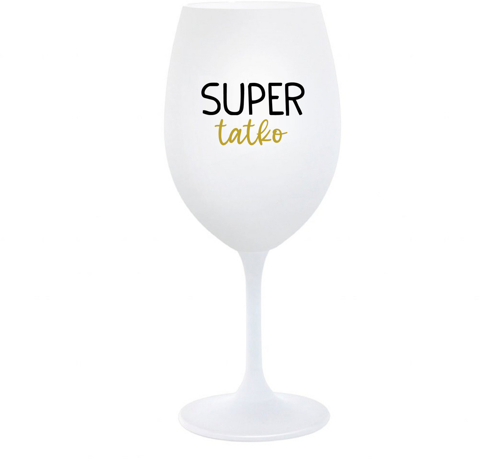 SUPER TÁTA - biely pohár na víno 350 ml