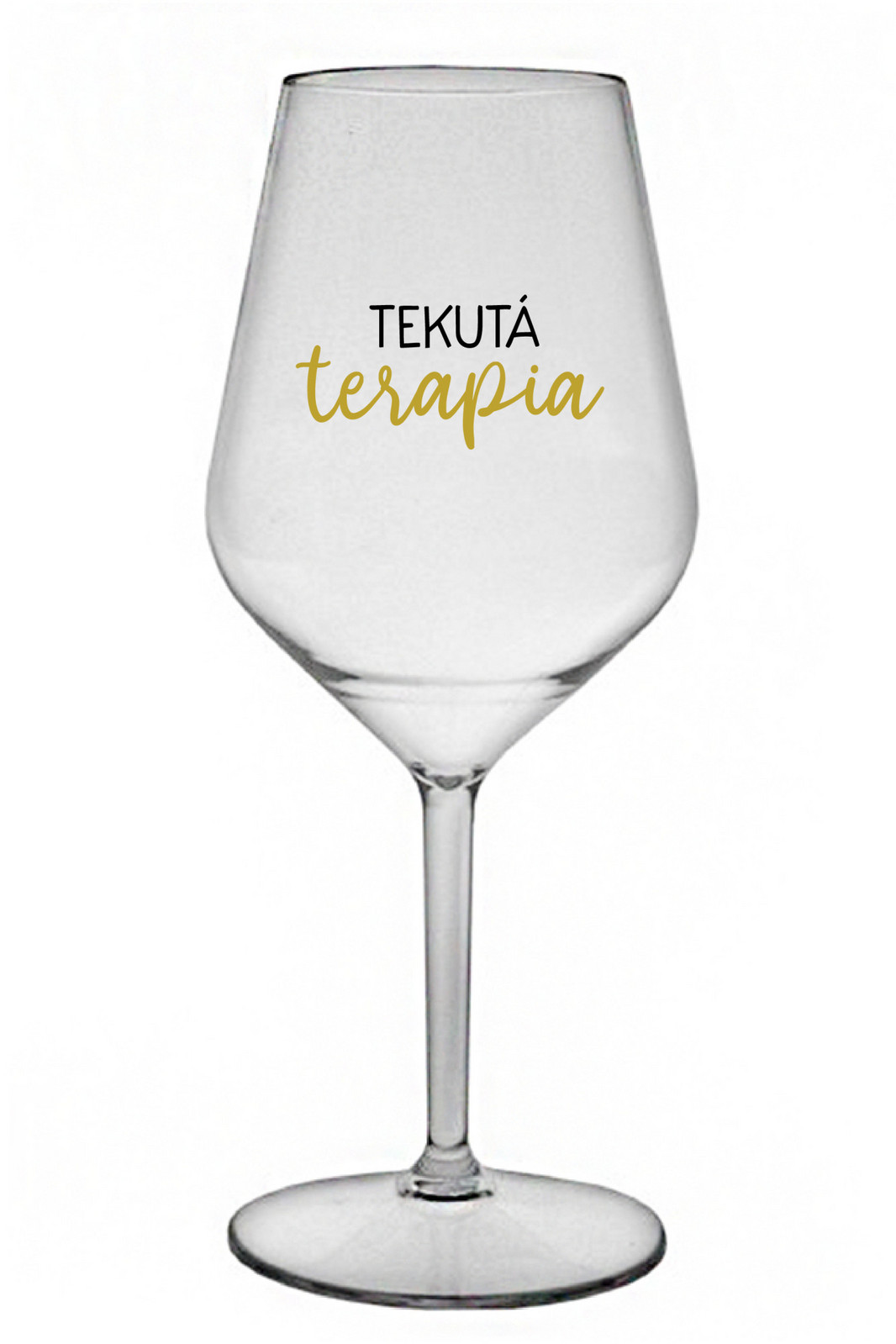 TEKUTÁ TERAPIA - priehľadný nerozbitný pohár na víno 470 ml