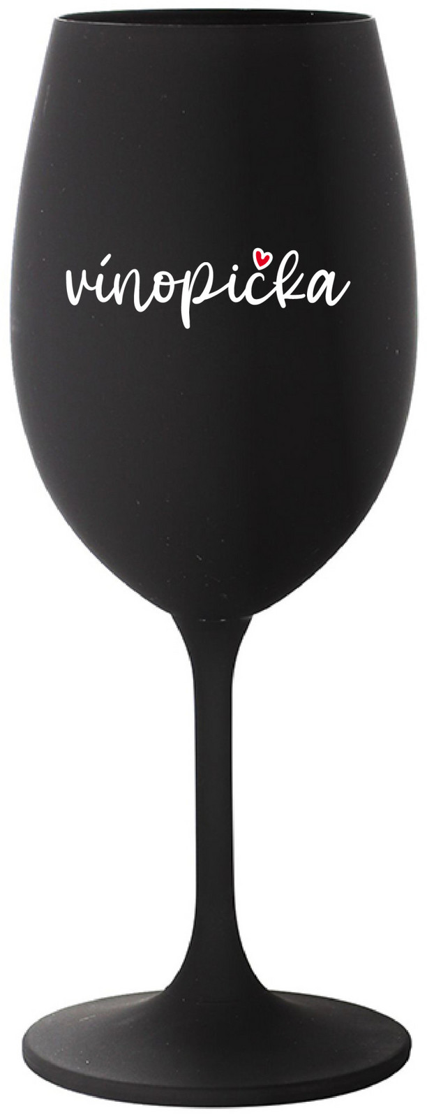 VÍNOPIČKA - čierny pohár na víno 350 ml