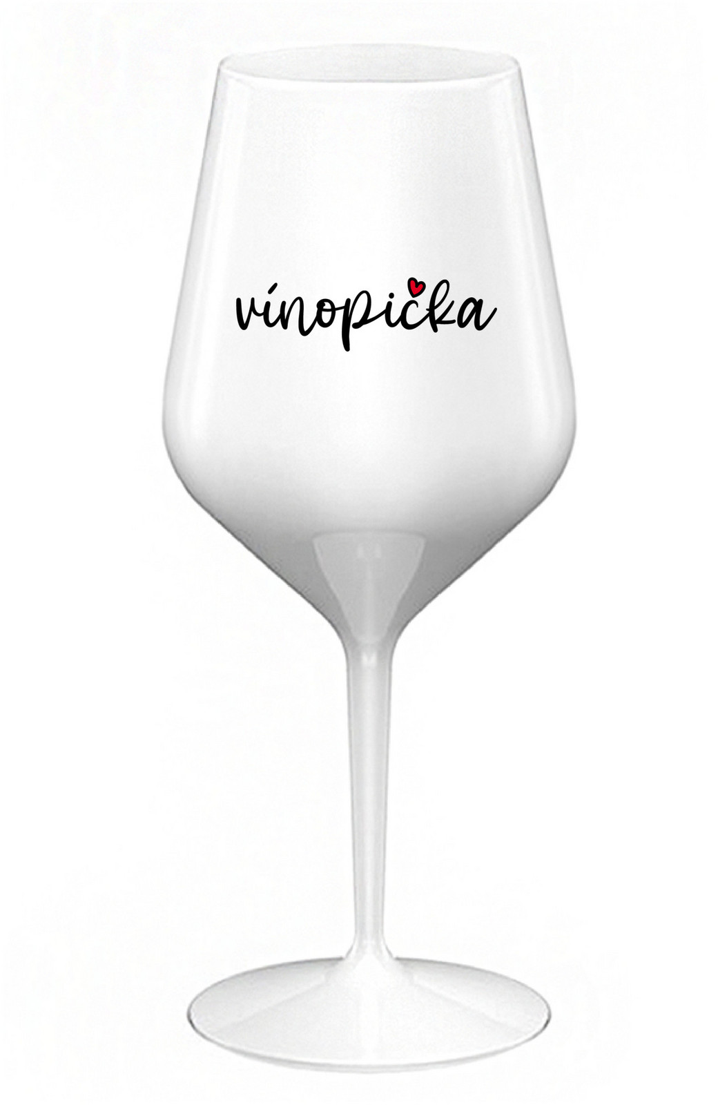 VÍNOPIČKA - biely nerozbitný pohár na víno 470 ml