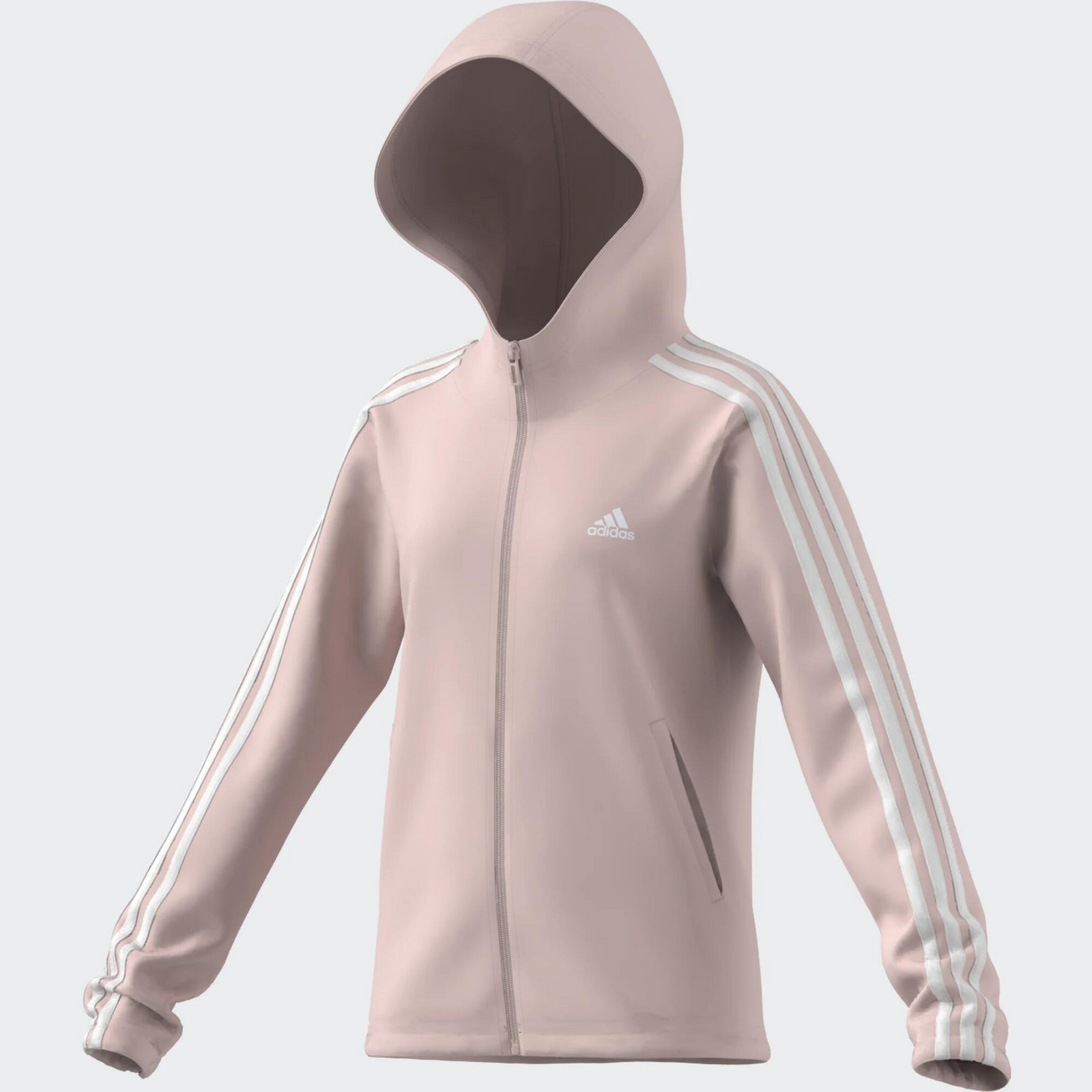 Dievčenská mikina na zips Adidas ružová