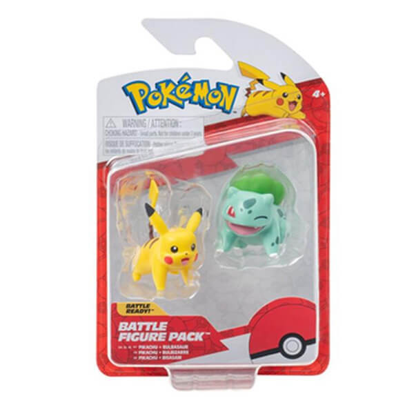 Jazwares Pokémon akčné figúrky Pikachu a Bulbasaur - 5 cm