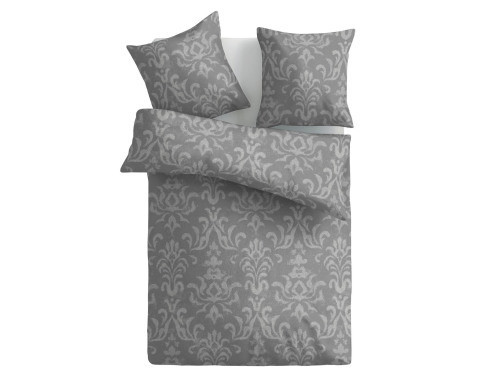 Obliečky Orio 140x200 cm, šedé s ornamentmi%