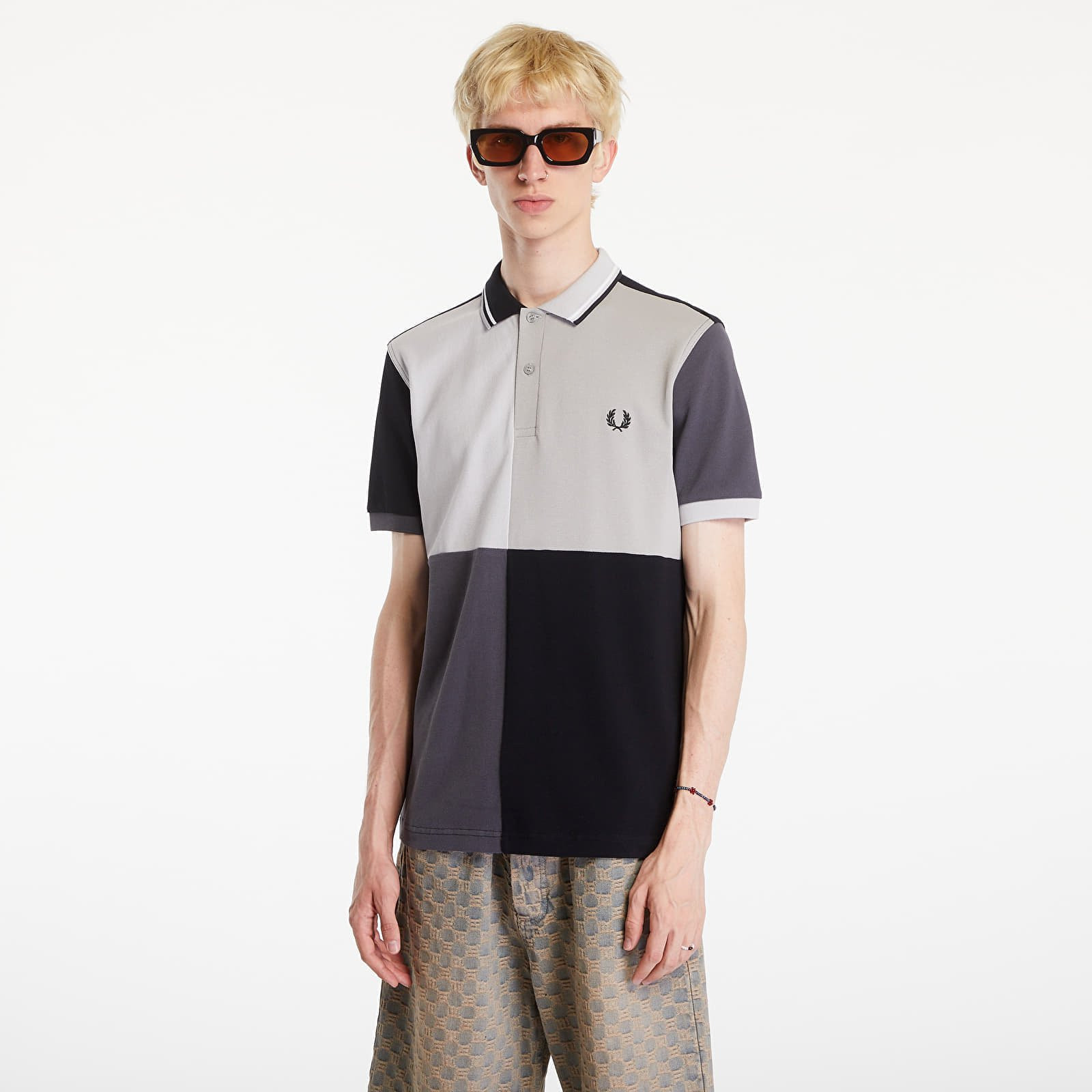 Tričko FRED PERRY Beams Grid Design Fp Polo T-Shirt Black M