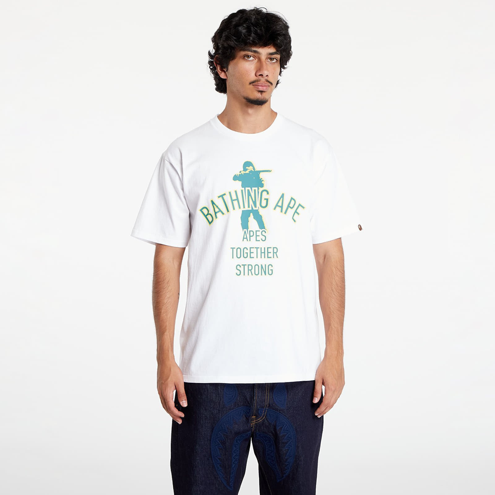 Tričko A BATHING APE Soldier Ats Tee White M