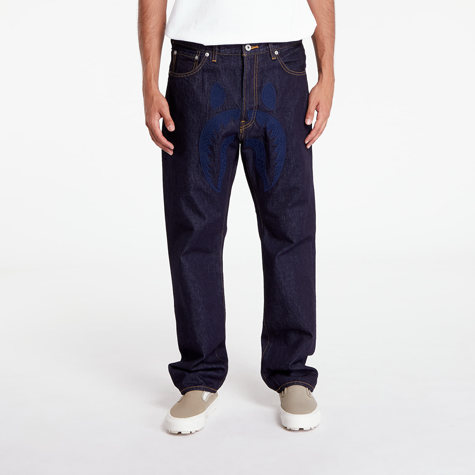 Džínsy A BATHING APE Shark 13 Oz Denim Pants Indigo S