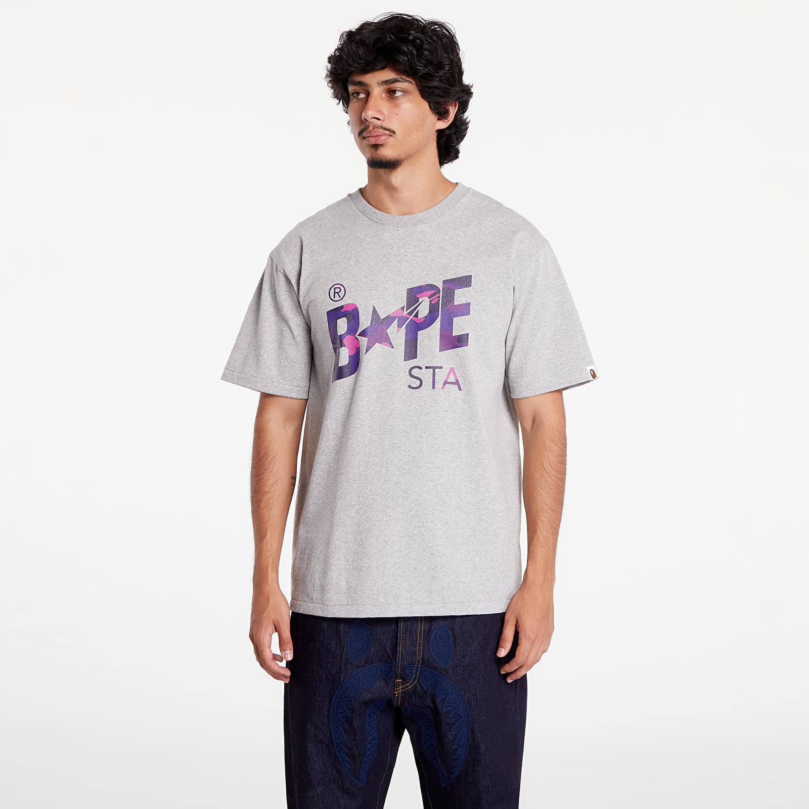 Tričko A BATHING APE Color Camo Bape Sta Logo Tee Gray M