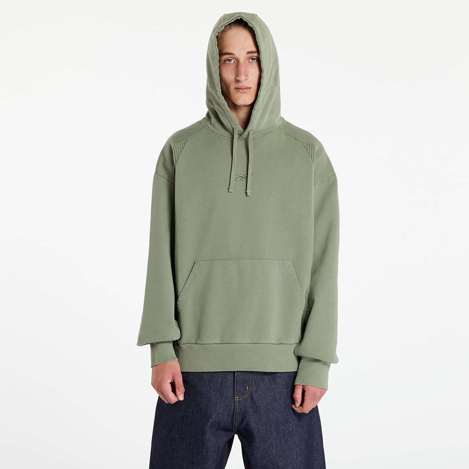 Bunda Reebok Uniform Bi-Material Hooded Forest Green XXL