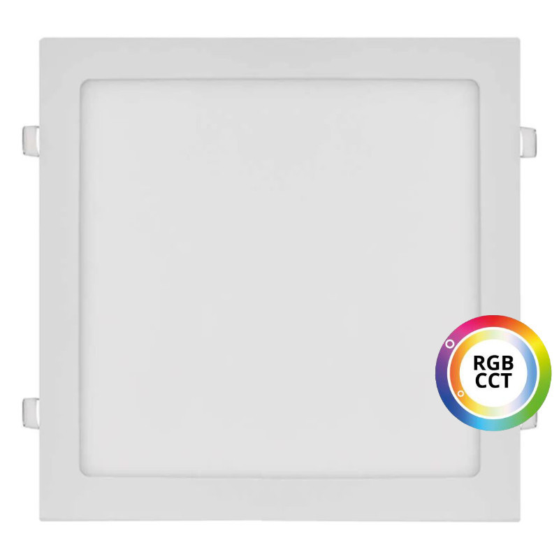 T-LED Biely vstavaný LED panel hranatý 300 x 300mm 36W 24V RGB+CCT 102337