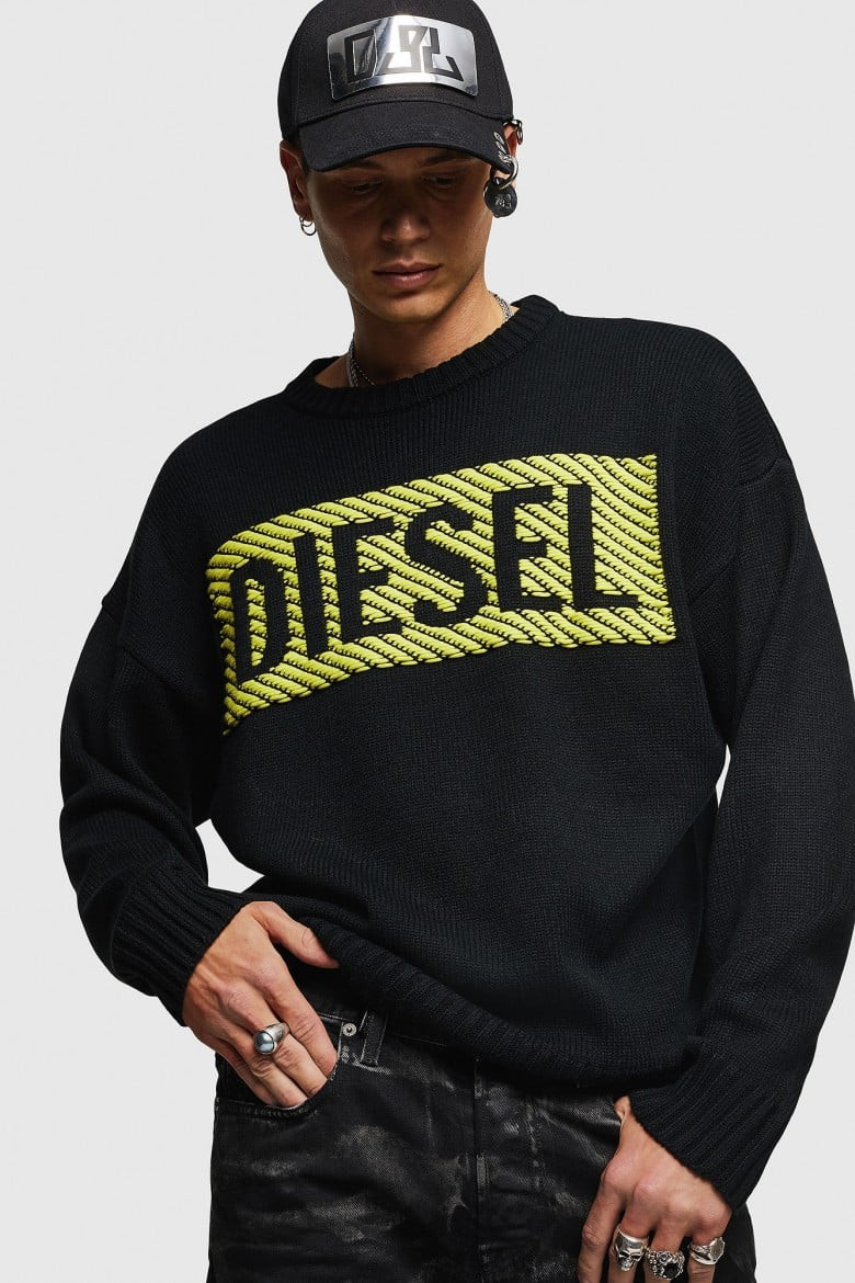 Diesel Sveter - KLOGOXC PULLOVER čierny
