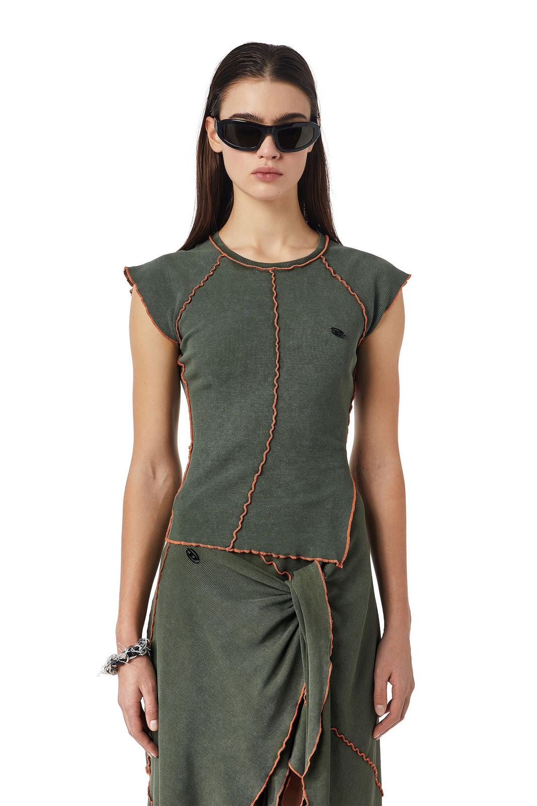 Diesel Top - T-SKYOVER TANK TOP zelený
