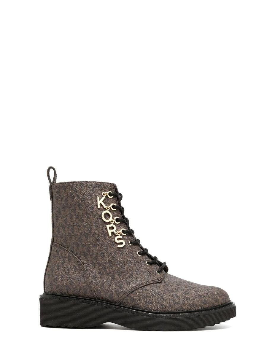 Michael Kors Čižmy - HASKELL BOOTIE hnedé