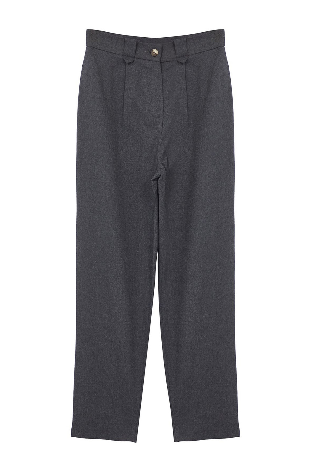 Trendyol Anthracite Carrot High Waist Polyviscon Woven Trousers