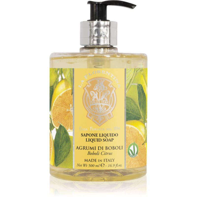 La Florentina Boboli Citrus Liquid Soap prírodné tekuté mydlo na ruky citrus 500 ml