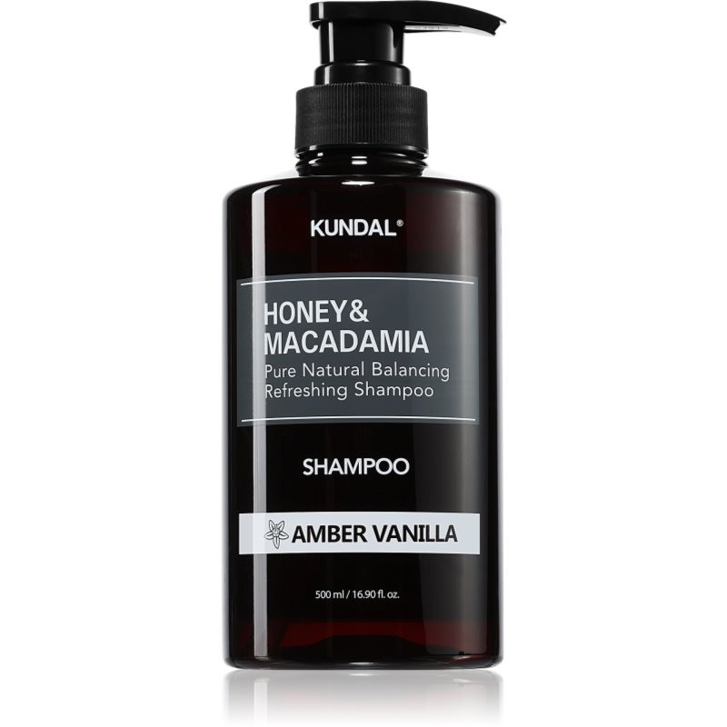 KUNDAL Honey & Macadamia Amber Vanilla prírodný šampón pre suché a poškodené vlasy 500 ml