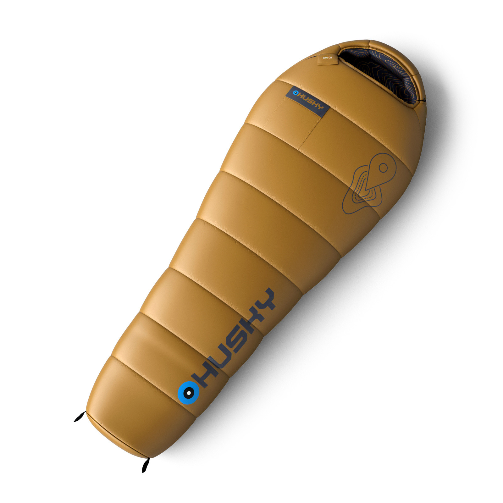 Husky Syntetický trojsezónny detský spacák Junior mustard Veľkosť: OneSize