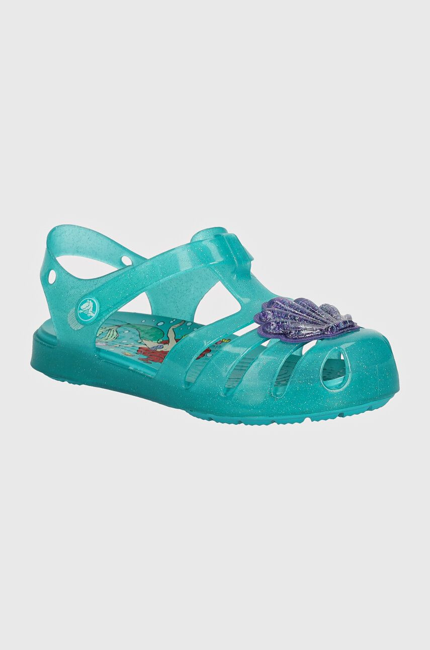 Detské sandále Crocs Princess Ariel Isabella tyrkysová farba, 209902