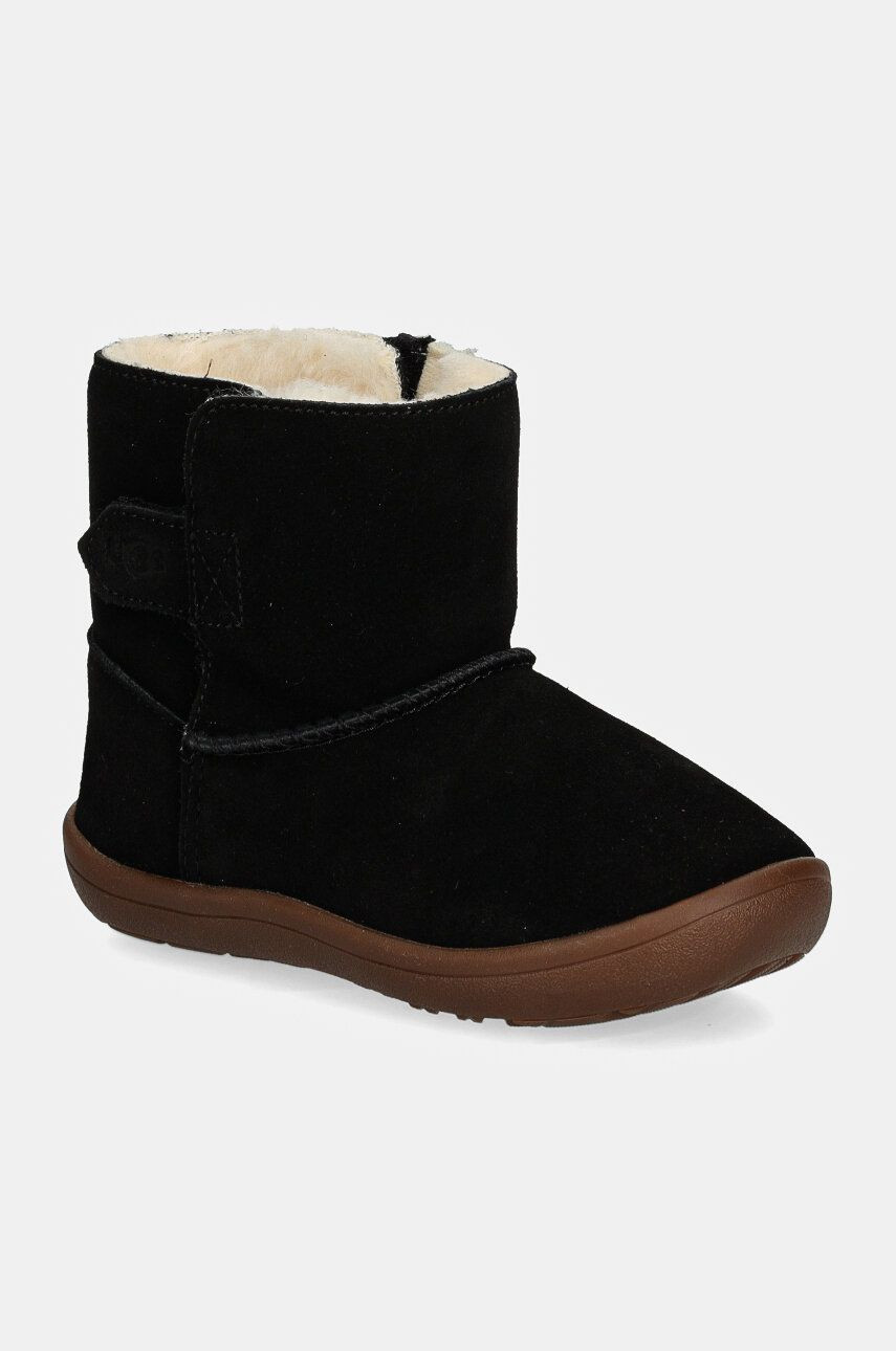 Detské semišové snehule UGG KEELAN II čierna farba, 1157634T