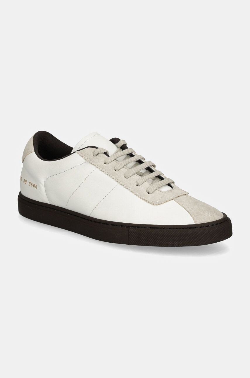 Kožené tenisky Common Projects Field Trainer biela farba, 6175