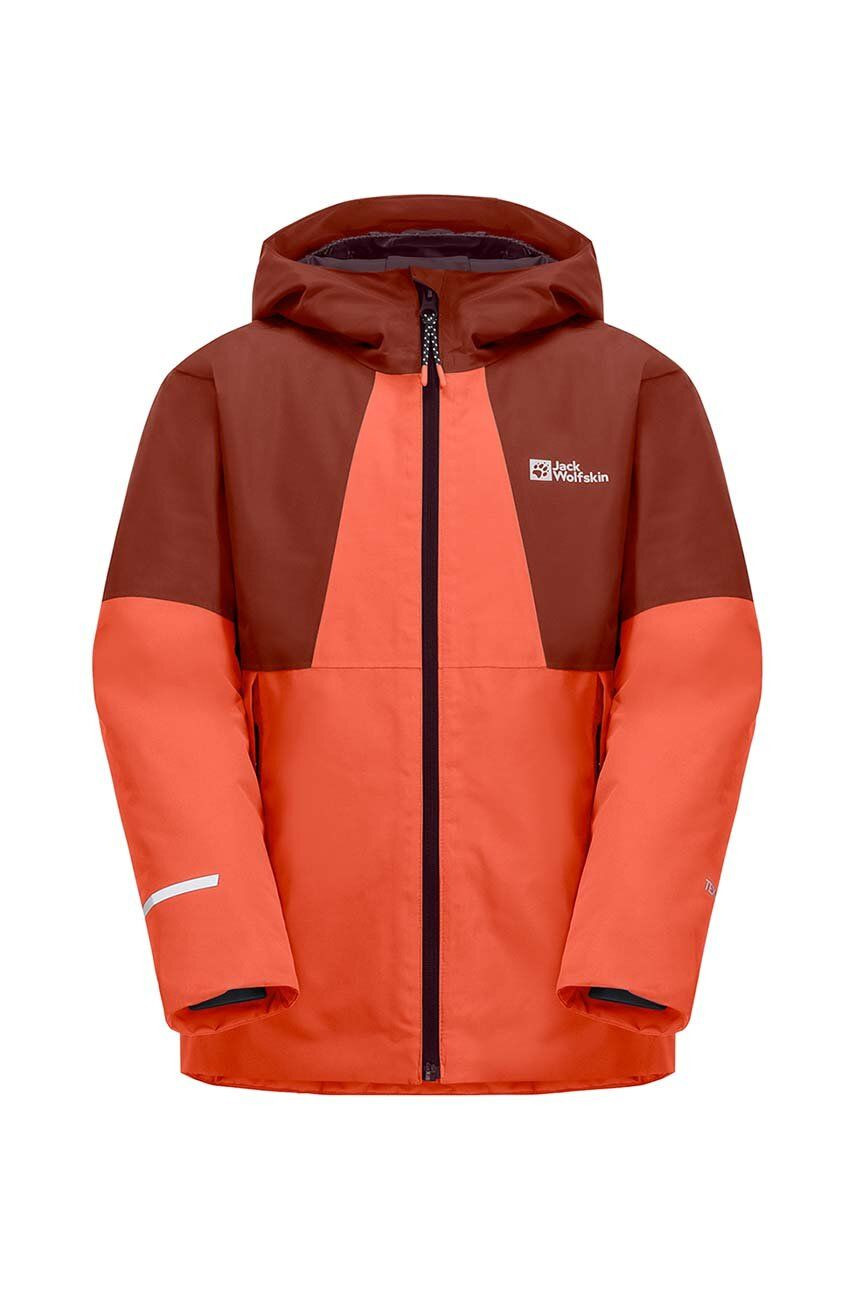 Detská bunda Jack Wolfskin oranžová farba, 1610281