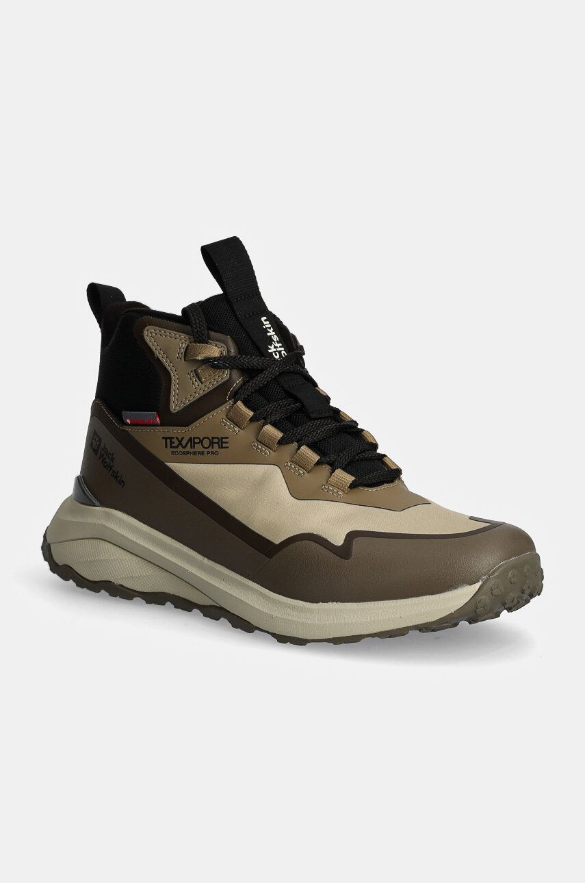 Topánky Jack Wolfskin Dromoventure WT Texapore Mid dámske, hnedá farba, zateplené, A62297