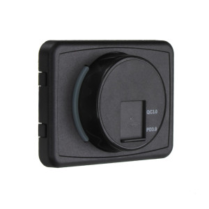 Zásuvka 12V / 24V - USB QC3.0 + USB-C PD3.0 zásuvka na povrchovú montáž / biele podsvietenie