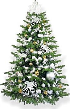 LAALU Ozdobený stromček POLÁRNA ZLATÁ II 270 cm so 163 ks ozdôb a dekorácií