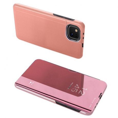 MG Clear View knižkové puzdro na Xiaomi Mi 11 Lite 5G, ružové