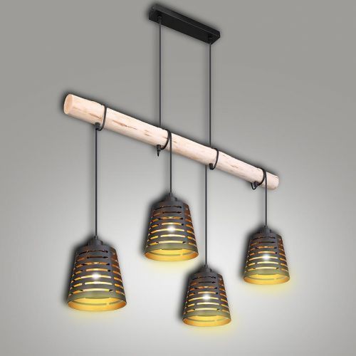 Luster 15451-4H BLACK-GOLD WOOD LW4
