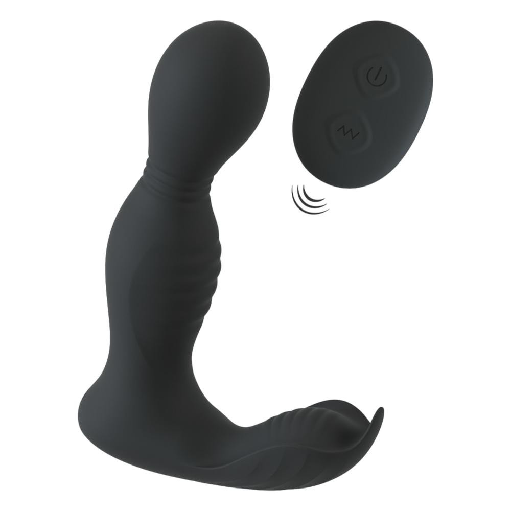 Rebel - rechargeable, remote controlled 2in1 prostate vibrator (black)