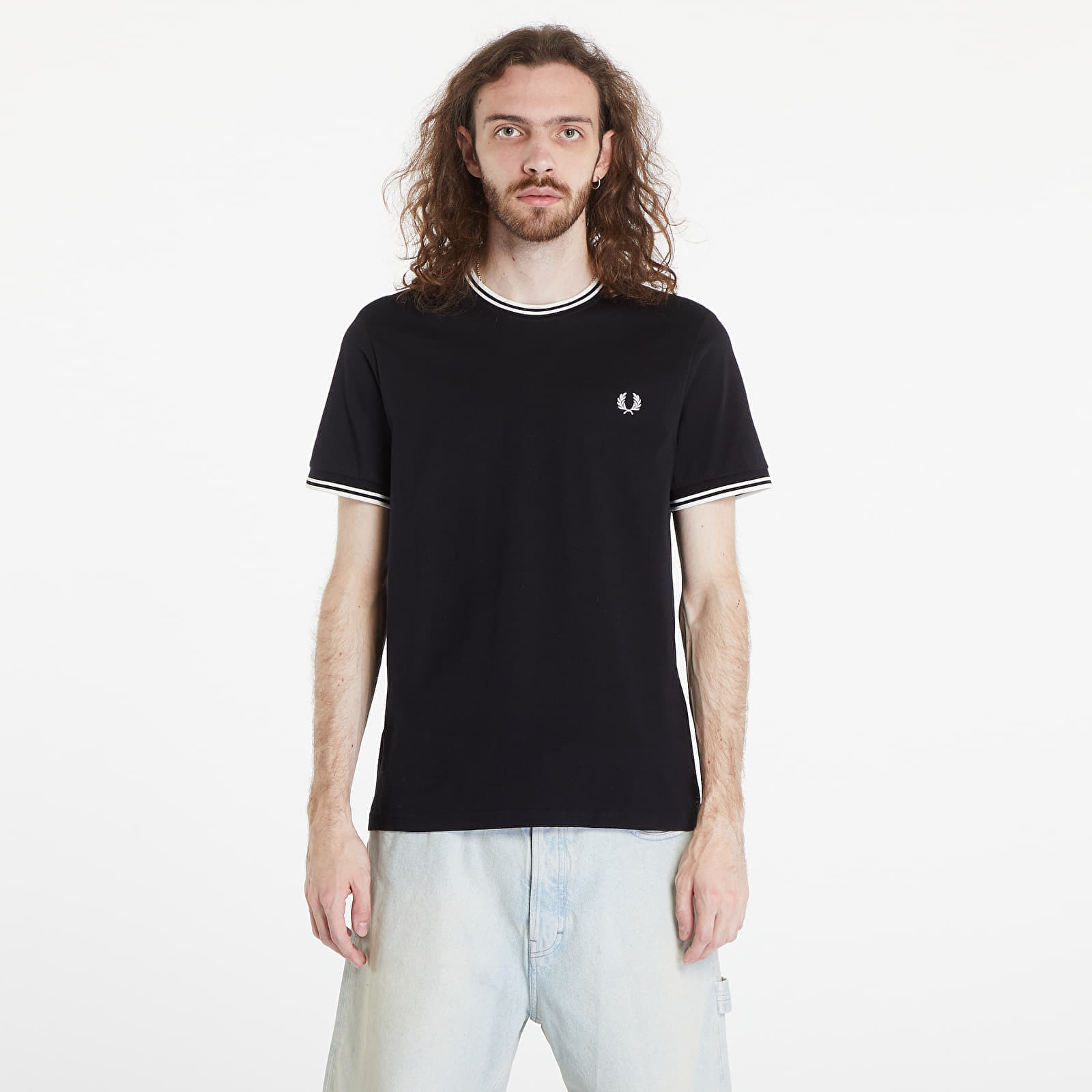 Tričko FRED PERRY Twin Tipped T-Shirt Black S