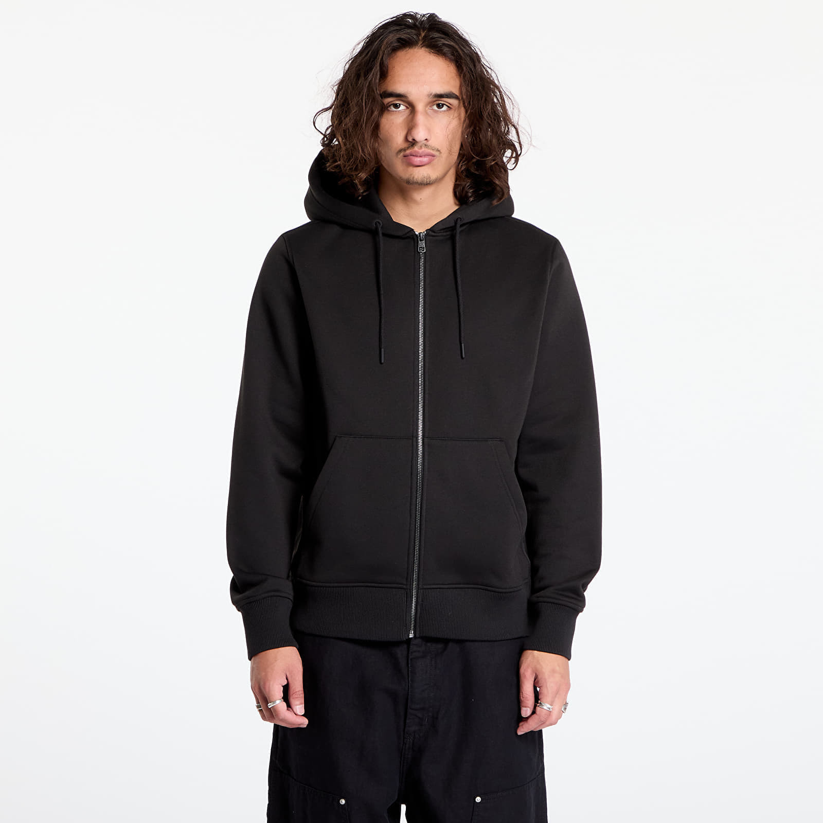 Mikina Calvin Klein Jeans Logo Tape Zip Through Black XXL