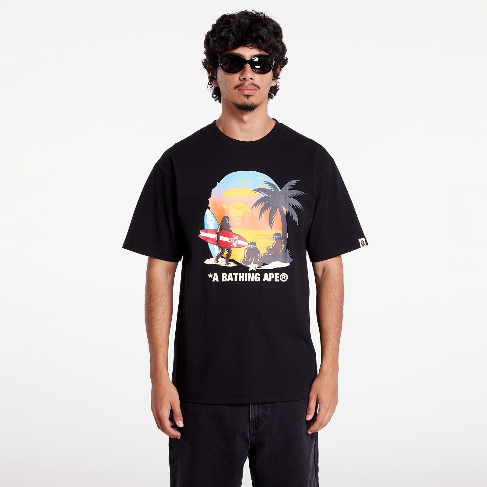 Tričko A BATHING APE Sunset Beach Ape Head Tee M Black XL