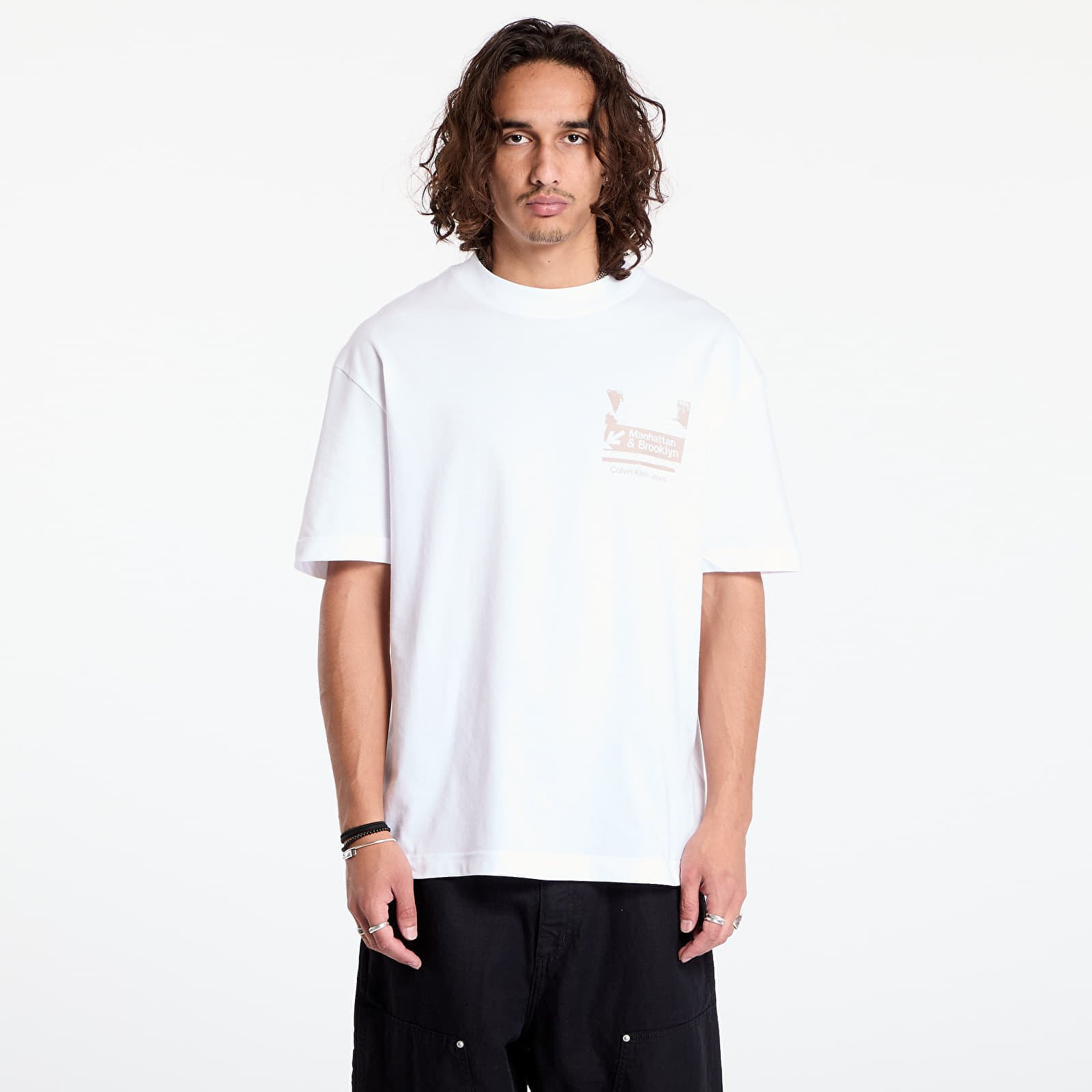 Tričko Calvin Klein Jeans Subway Sign Tee White M
