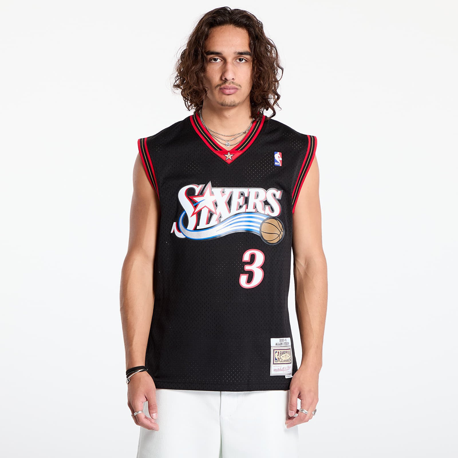 Dres Mitchell & Ness Philadelphia 76ers 3 Allen Iverson Swingman Jersey Black XL