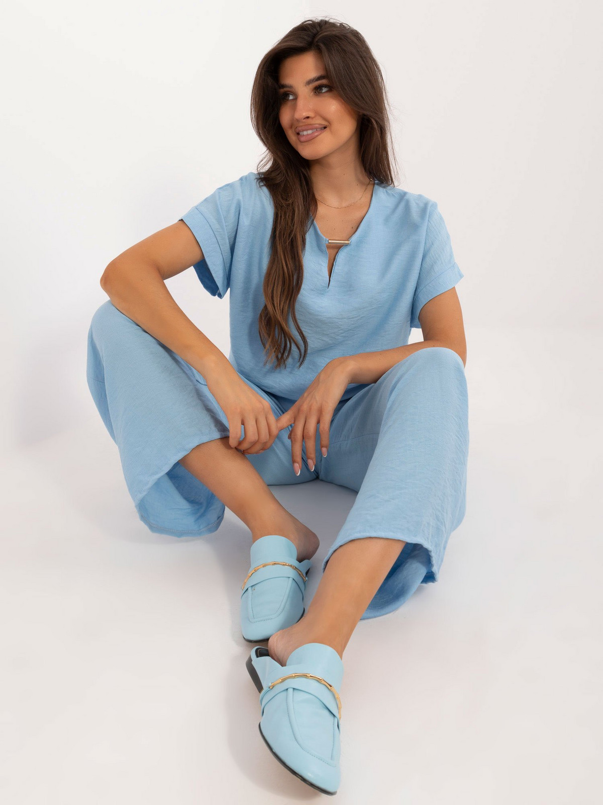 Light blue two-piece summer set