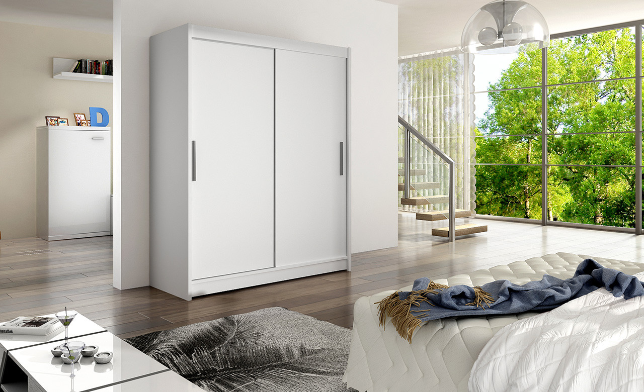 ArtAdrk Šatníková skriňa DENVER DV01 | biela 150 cm