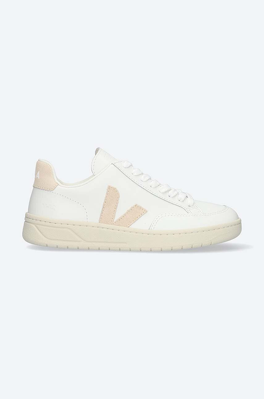 Kožené tenisky Veja V-12 Leather biela farba, XD0202335A
